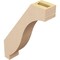 Ekena Millwork 3-inch W x 12-inch D x 16-inch H Baker Rough Cedar Woodgrain TimberThane Knee Brace, Primed BRCUR03X12X16BKRRCPR - alternate 5